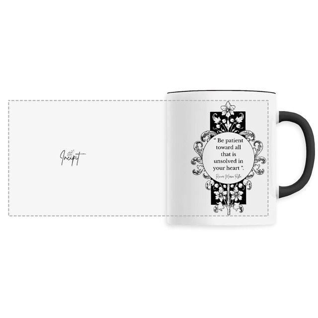Image back Mug Rainer Maria Rilke – "Be patient toward all that is unsolved in your heart" 