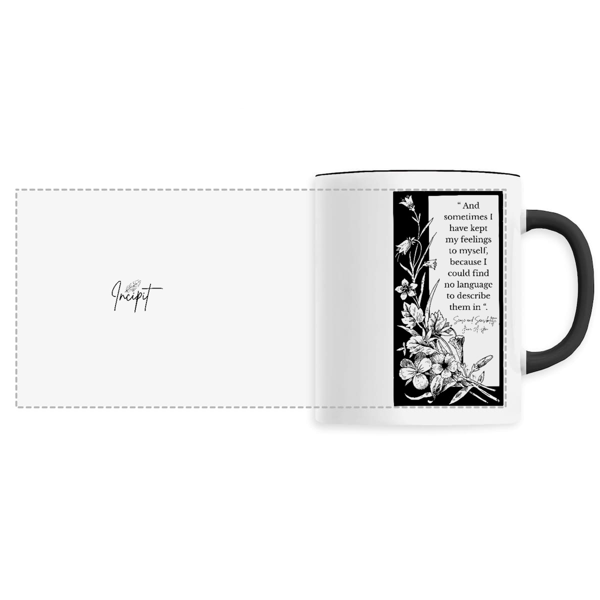 Image back Mug littéraire Jane Austen – And sometimes I have kept my feelings