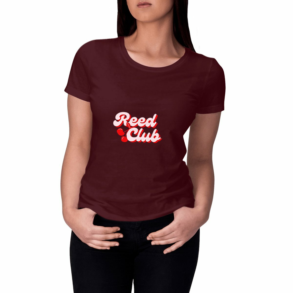 Women's Classic T-shirt - Pink Red Groovy Design
