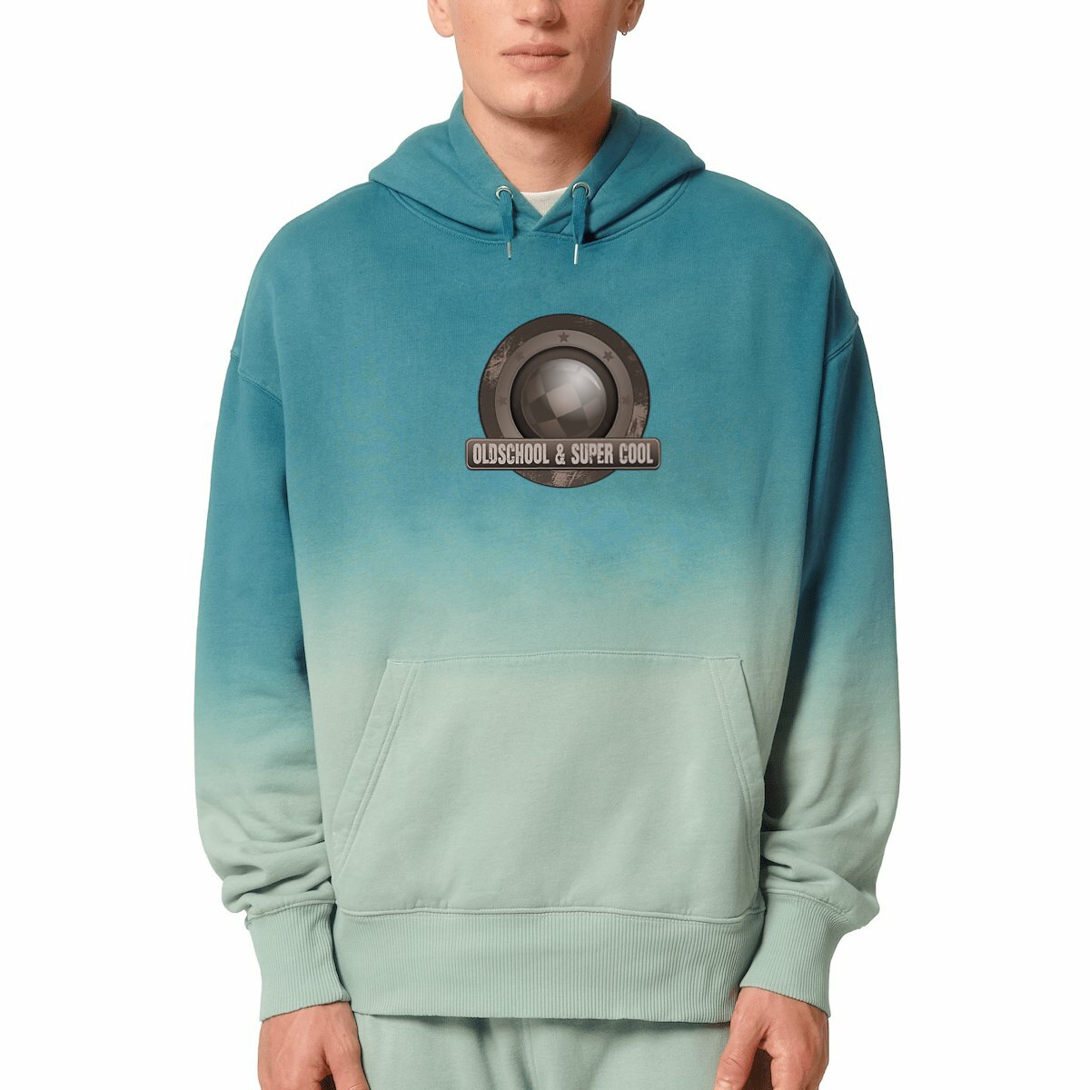 Image front Sweat à capuche unisexe Dip Dye oversized Vintage BBall