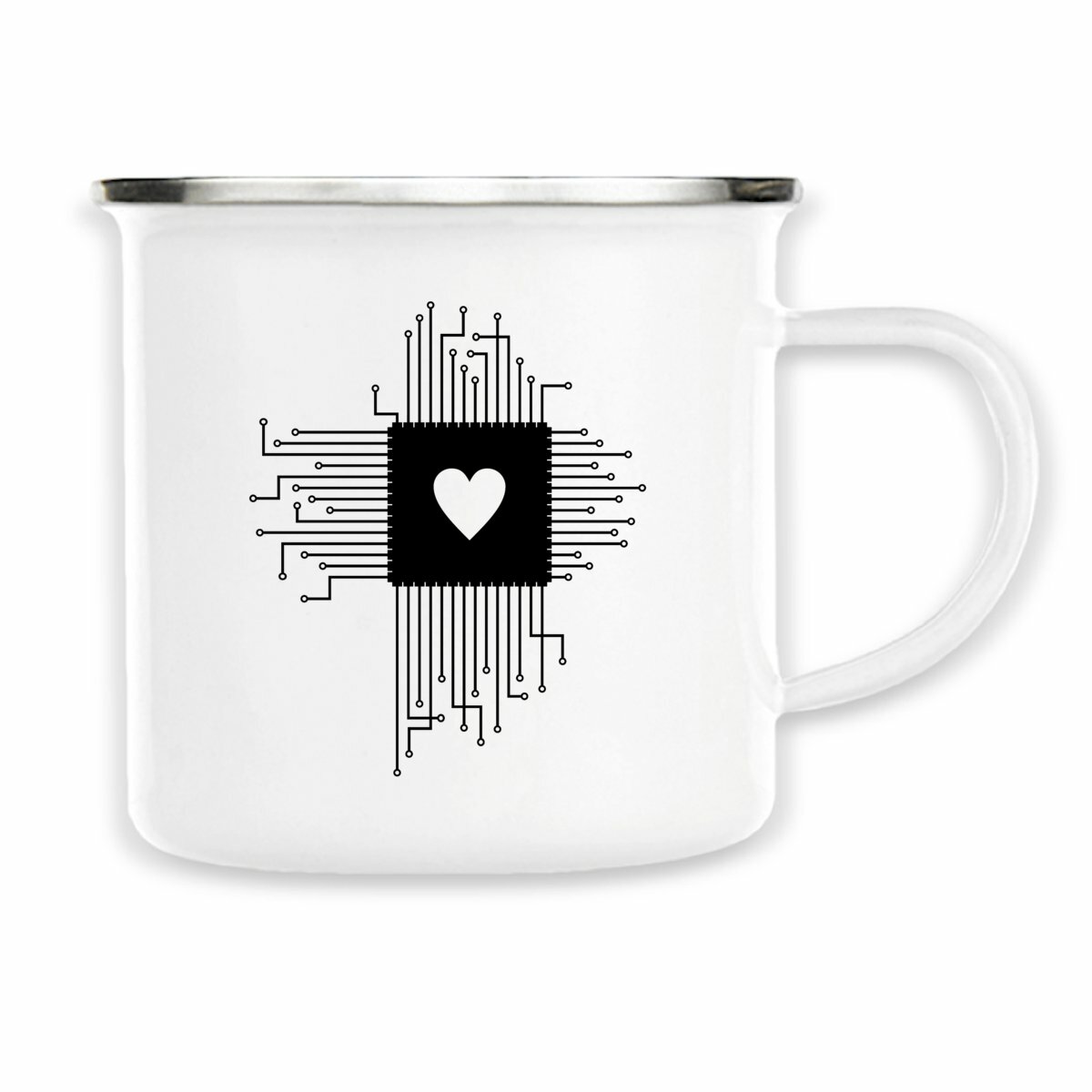 Image back Mug metal Love CPU