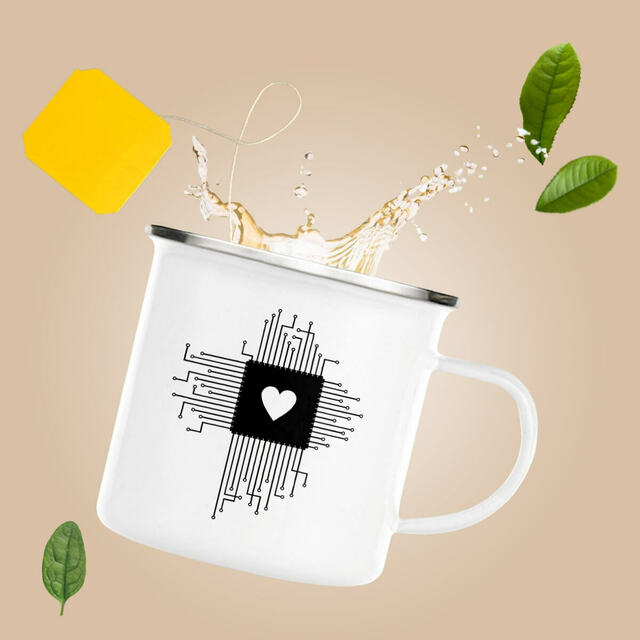 Image front Mug metal Love CPU