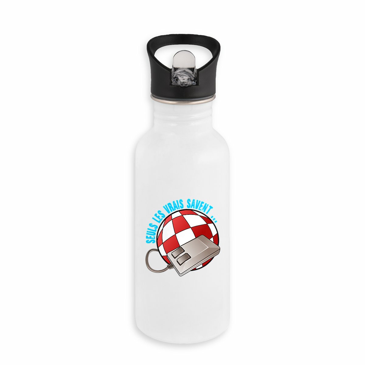 Image back Bouteille en inox avec paille SLVS2