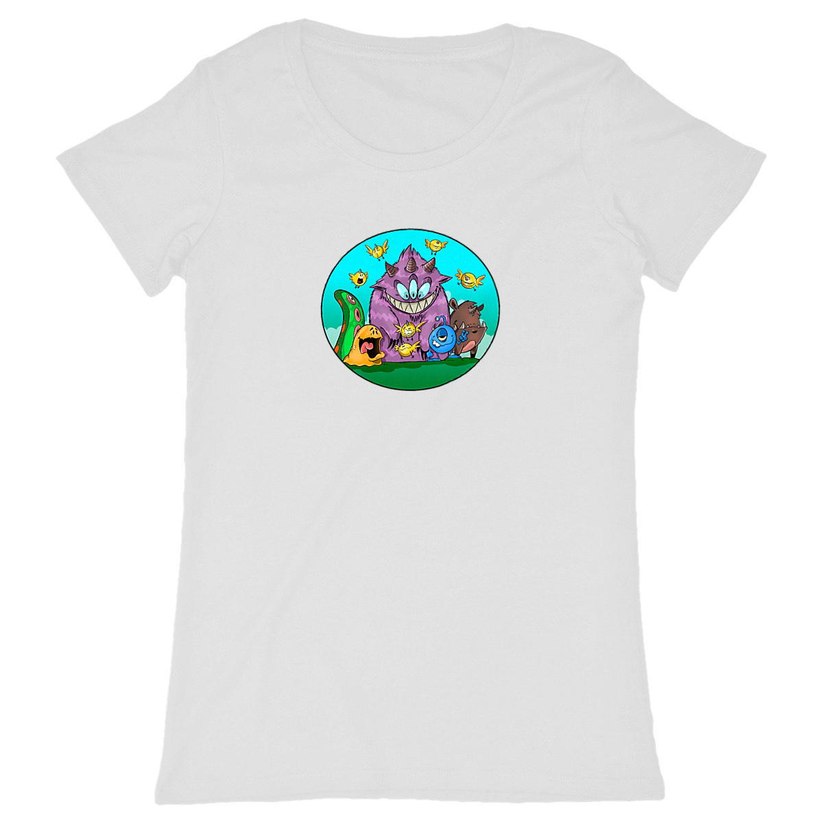 Image back T-shirt femme classique Monsters Box 2