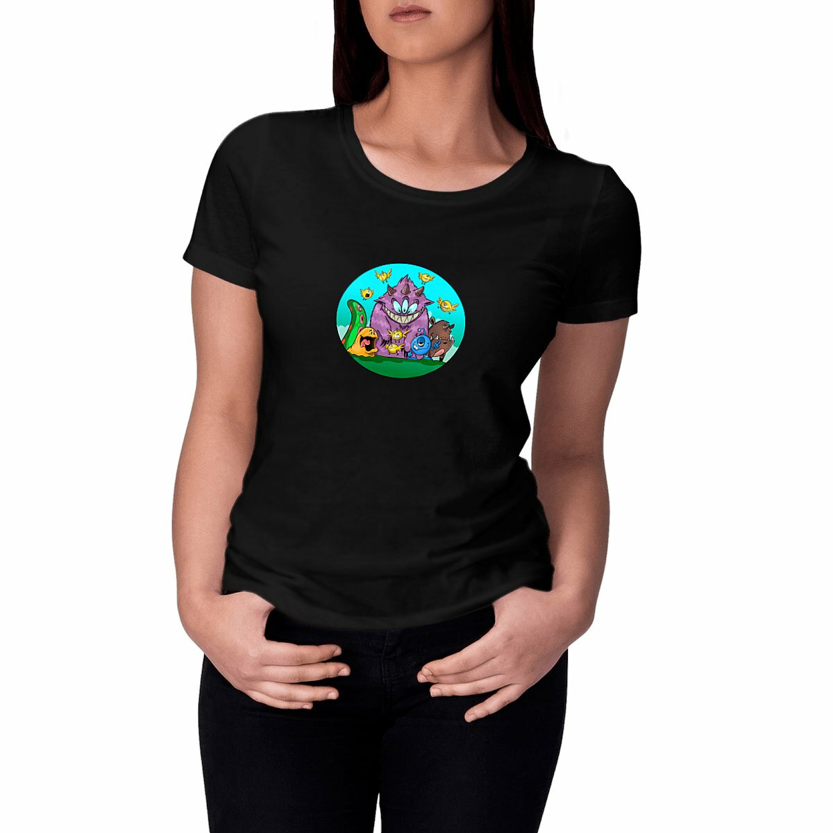 Image front T-shirt femme classique Monsters Box 2