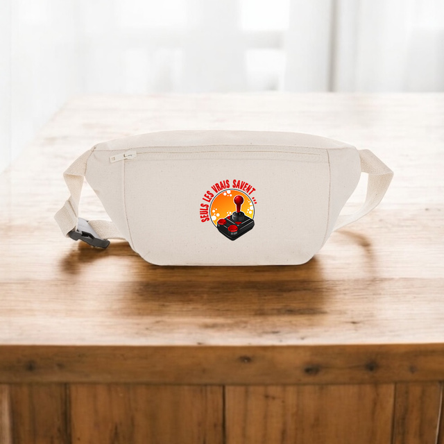 Image front Sac banane en toile recyclée SLVS1