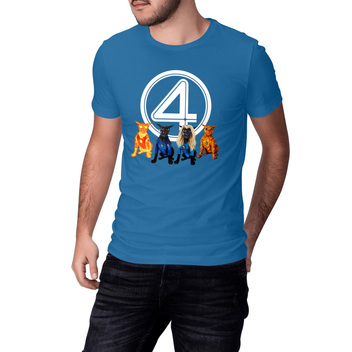 T-Shirt Les 4 Fantastiques Larry - Logo blanc