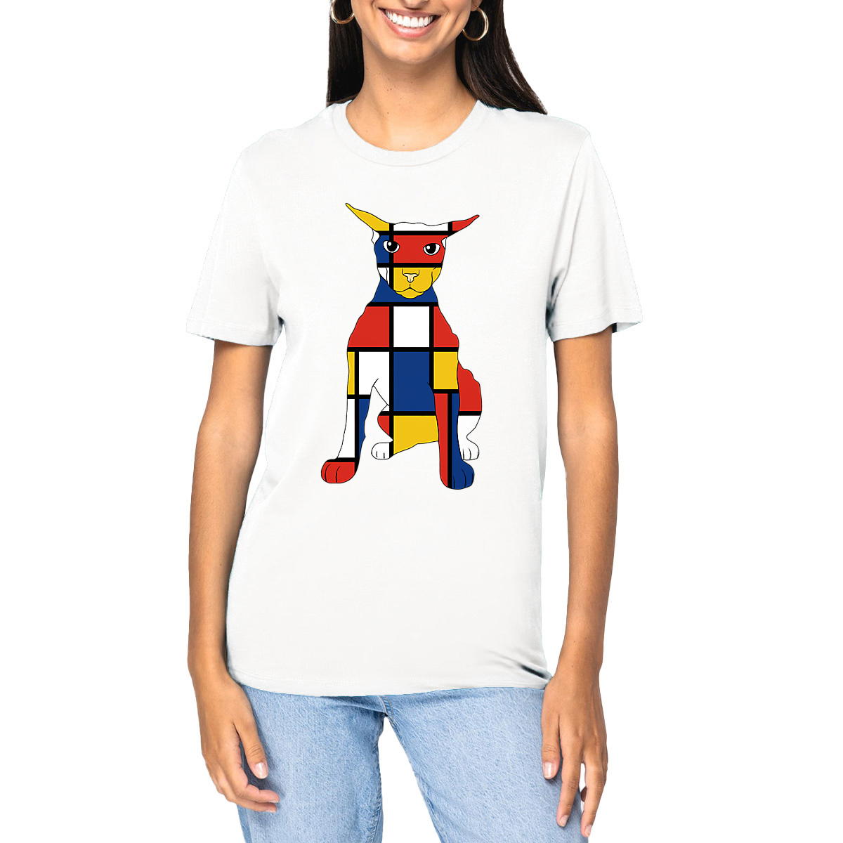 T-Shirt Larry En Rouge, Bleu Et Jaune