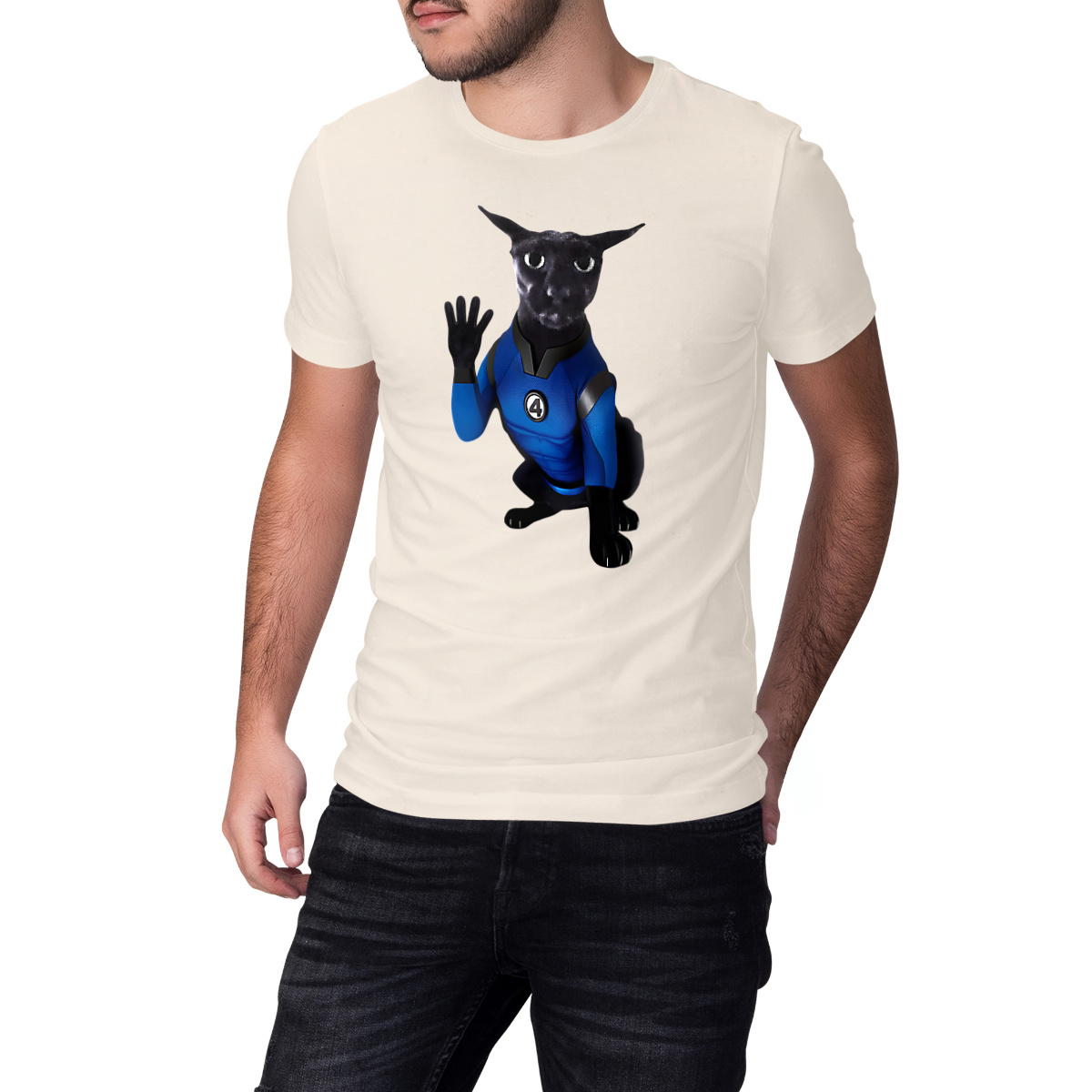 T-Shirt Les 4 Fantastiques Larry - Larry Élastique "4 Meme"