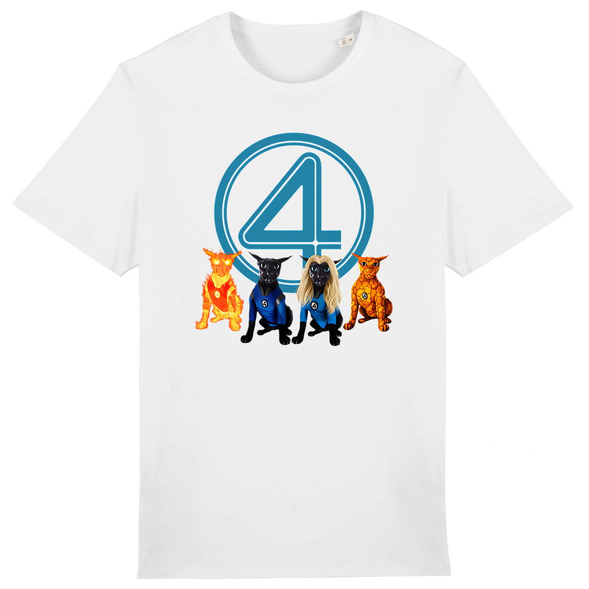 T-Shirt Les 4 Fantastiques Larry - Logo bleu - Image