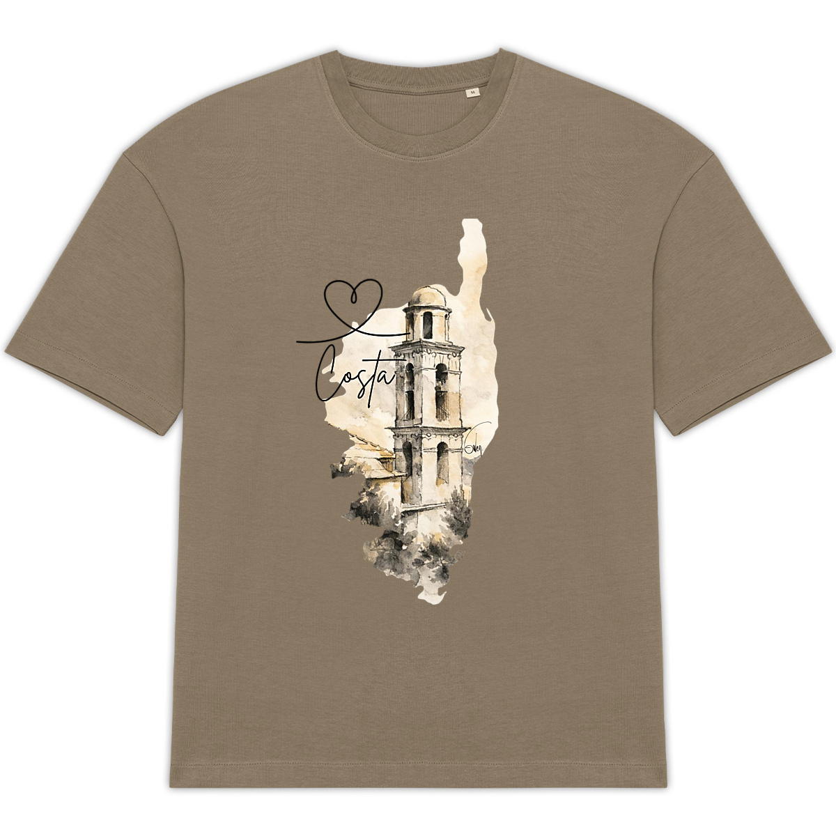 T-shirt Unisexe Oversized Costa clocher