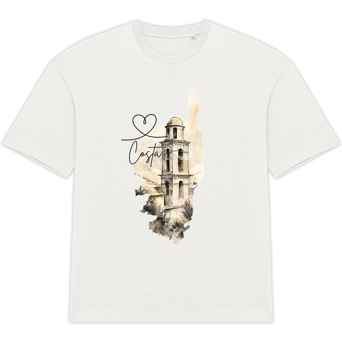 T-shirt Unisexe Oversized Costa clocher - Image