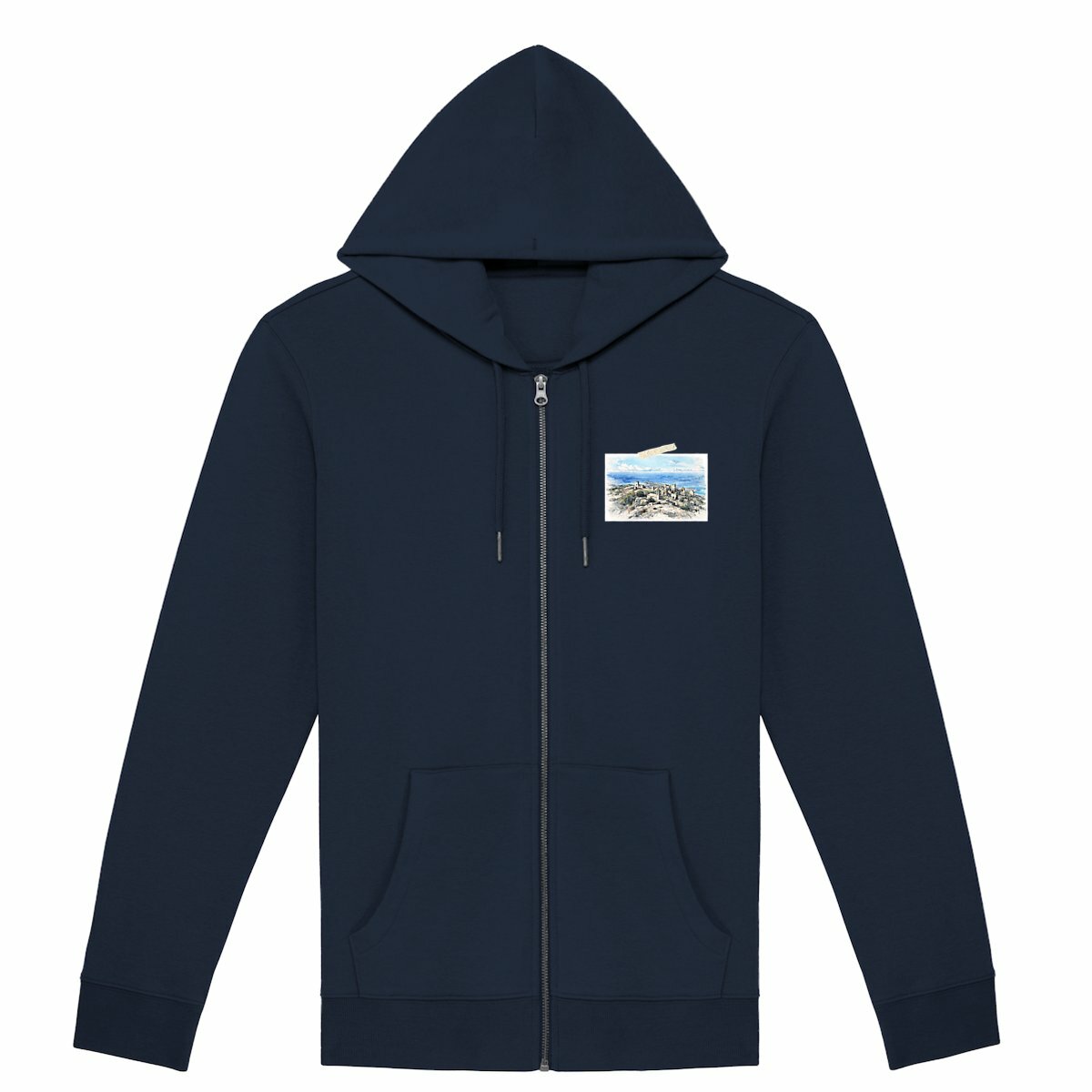 Sweat à capuche zippé unisexe - impression devant et dos - OCCI