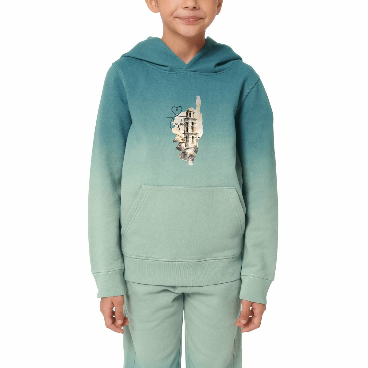 Sweat à capuche Enfant Dip Dye Clocher de Costa
