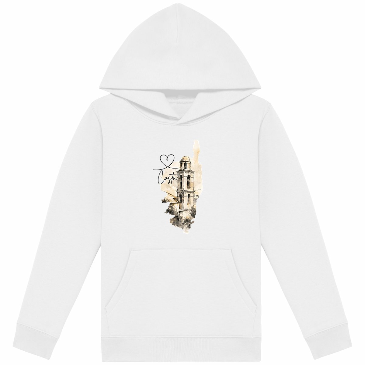 Sweat à capuche Léger Enfant - Clocher de Costa - Image