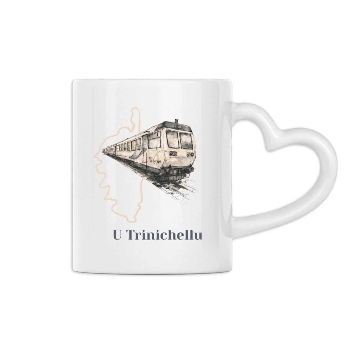 Mug à anse en forme de coeur - U TRINICHELLU CORSE - Image