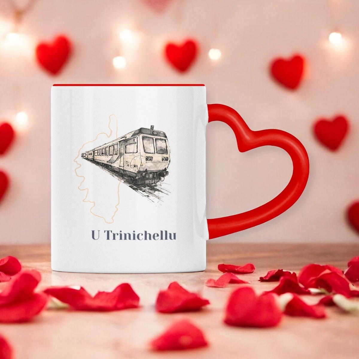 Mug à anse en forme de coeur - U TRINICHELLU CORSE
