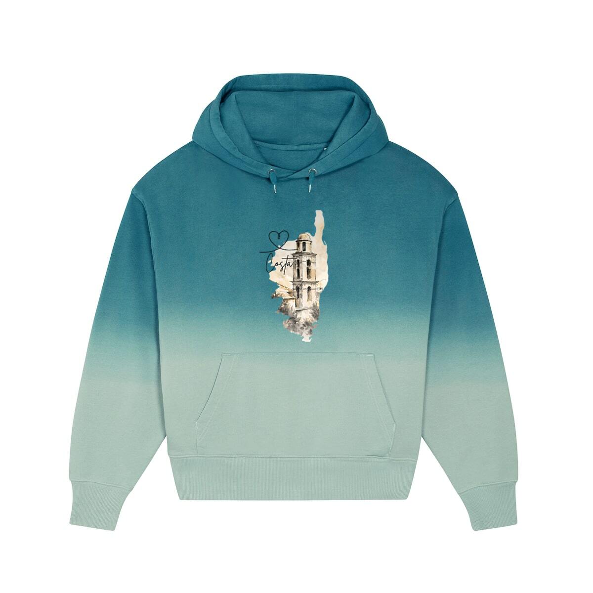Sweat à capuche et poches, clocher de Costa
