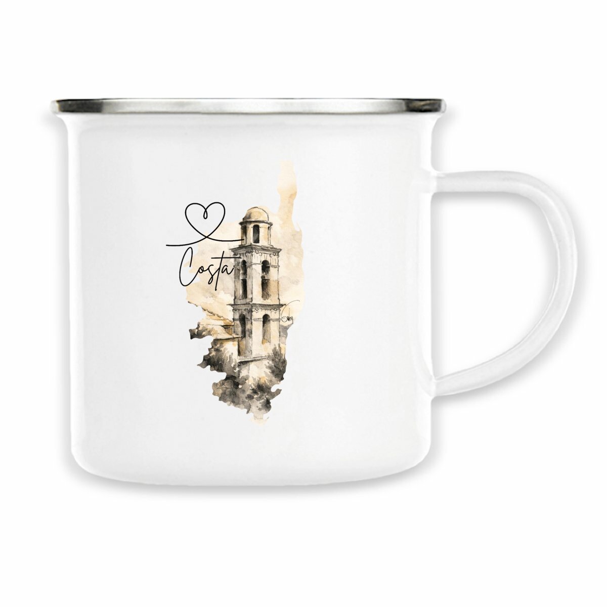 Mug metal Costa clocher - Image