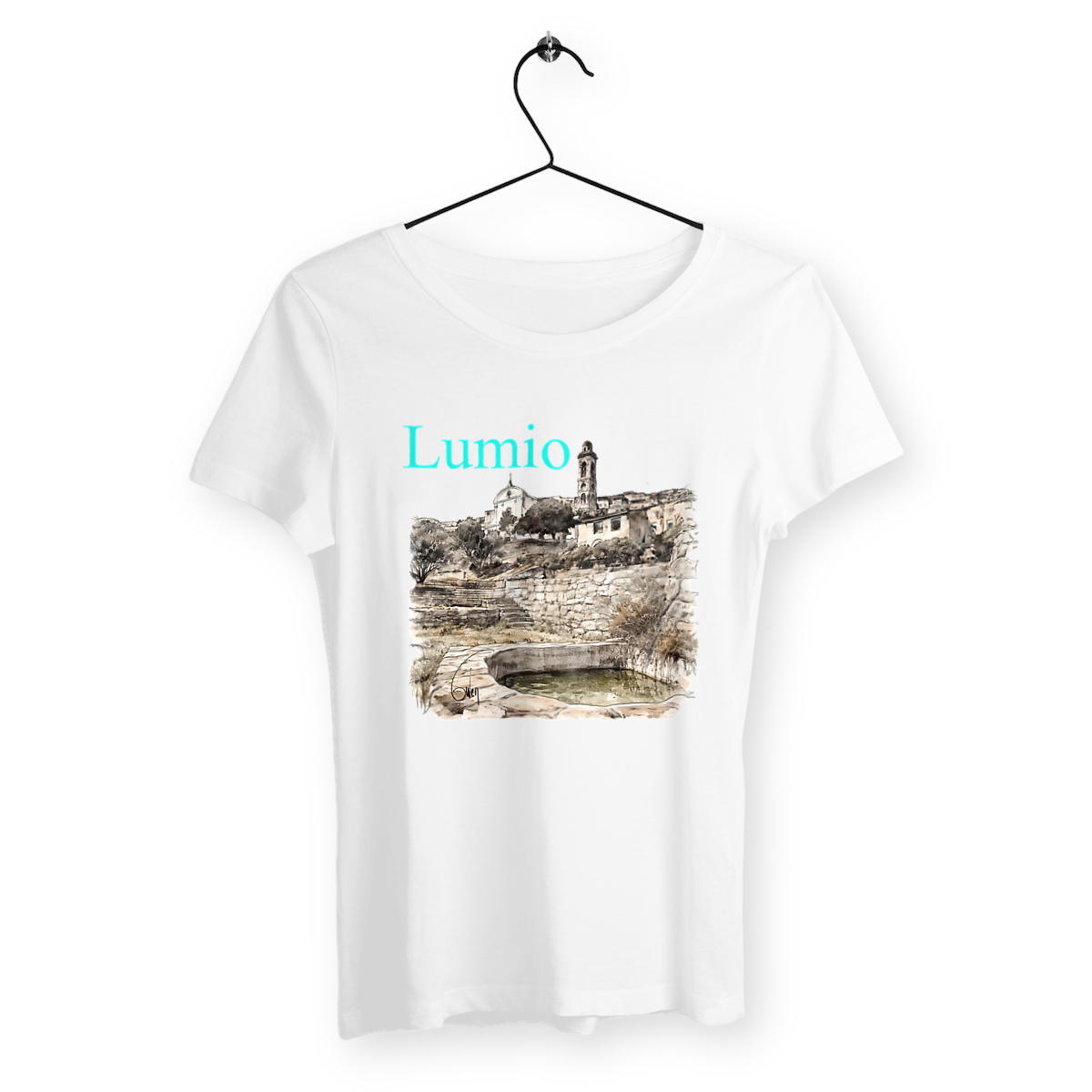 T-shirt Femme Classique - ICI LUMIO - Design Corse - Image