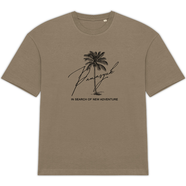Image back Unisex OVERSIZED t-shirt "IN SEARCH OF NEW ADVENTURE"