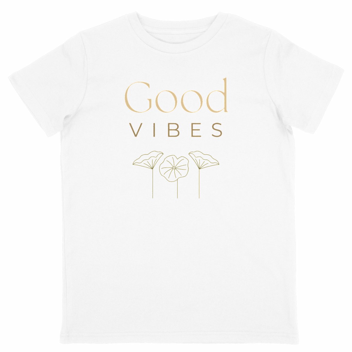 Image back T-shirt Enfant - Good Vibes - Fleurs foncées