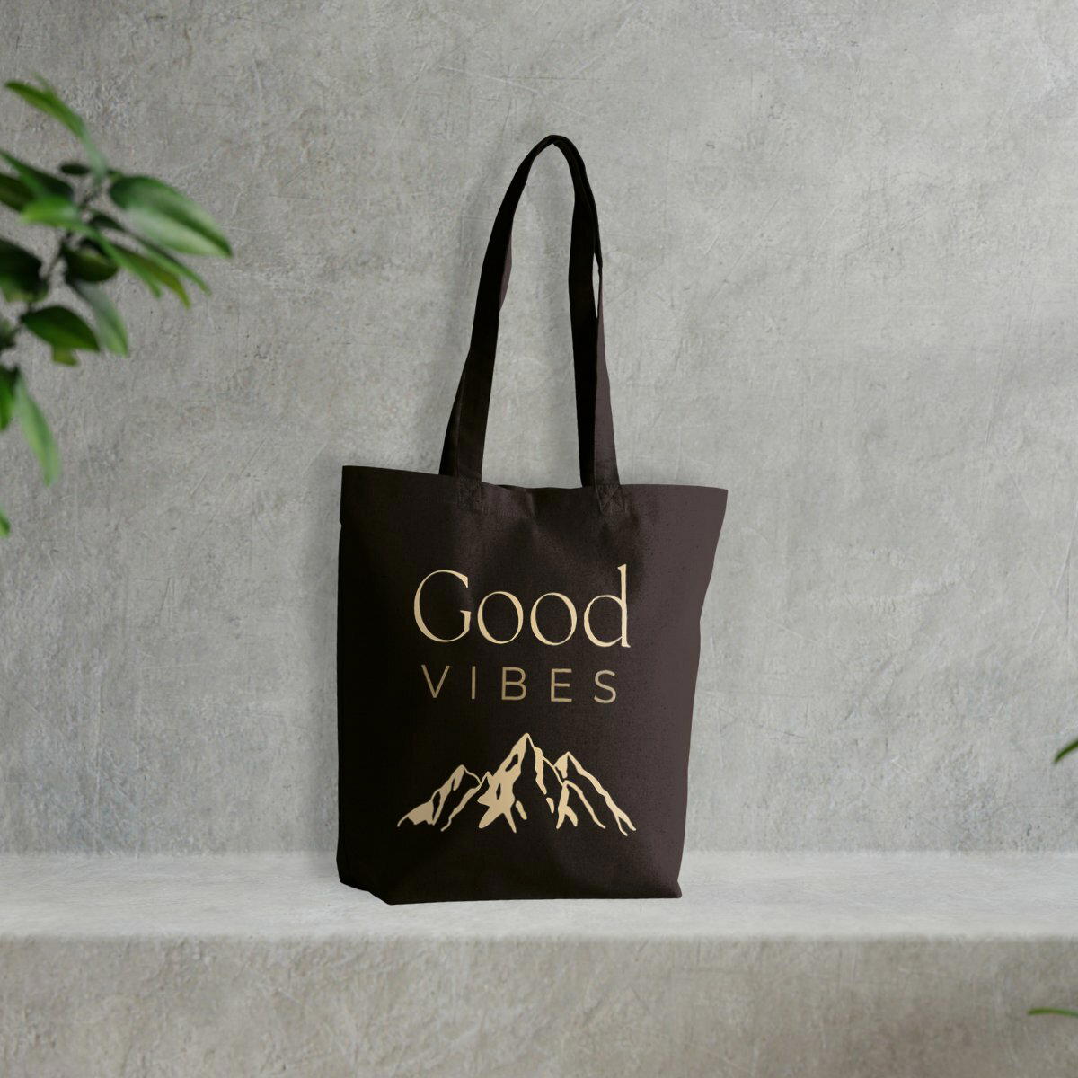 Image front Totebag épais - Good Vibes - Montagnes claires