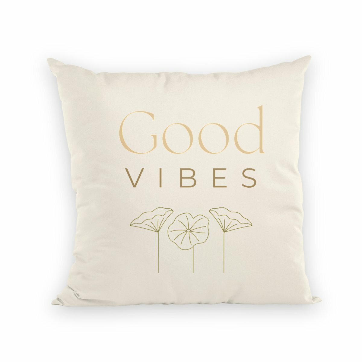 Image back Coussin - Good Vibes - Fleurs foncées