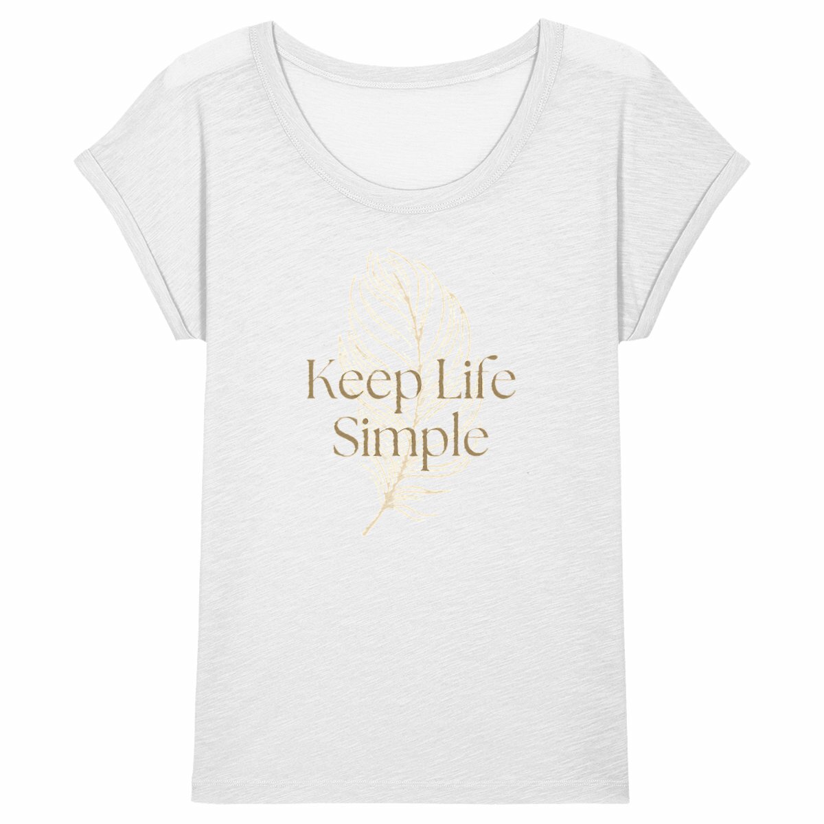 Image back T-shirt Femme Slub - Keep Life Simple