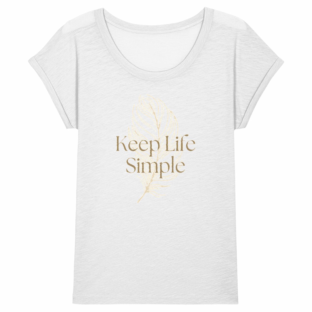 Image back T-shirt Femme Slub - Keep Life Simple