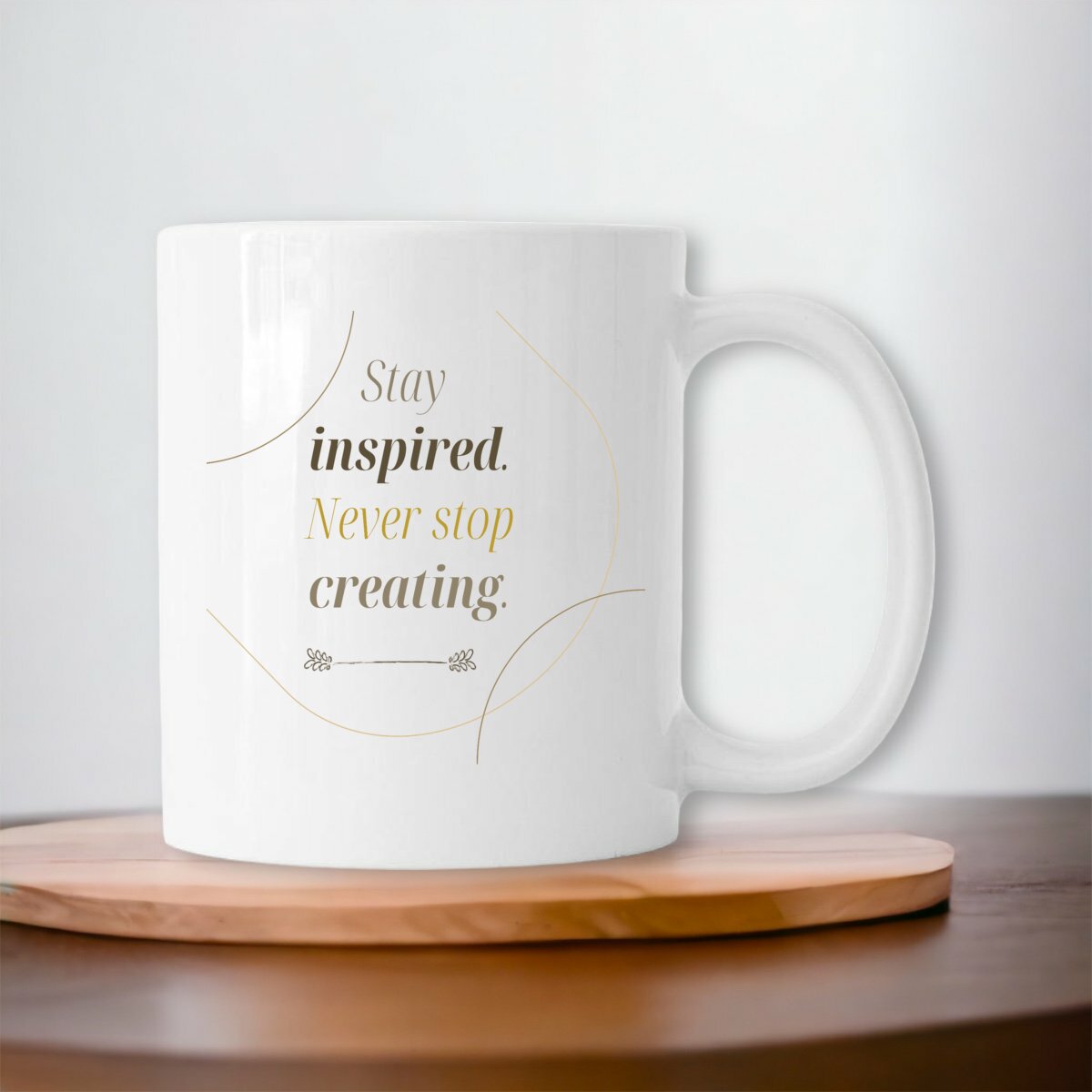 Image front Mug - Stay Inspired, Never Stop Creating