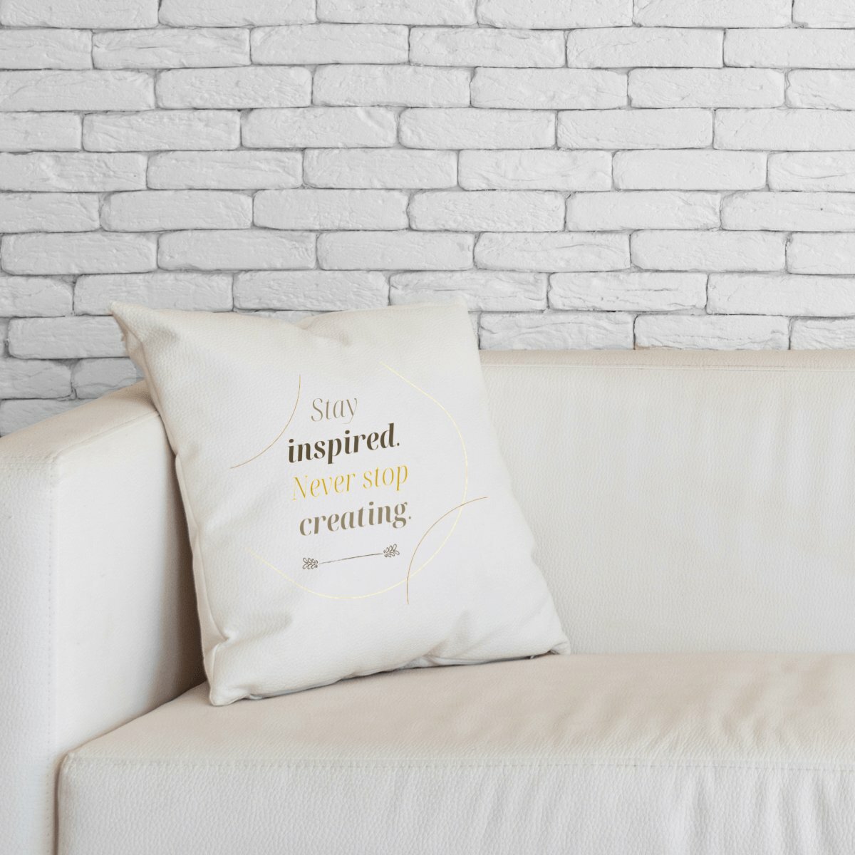 Image front Coussin - Stay inspired Never stop creating