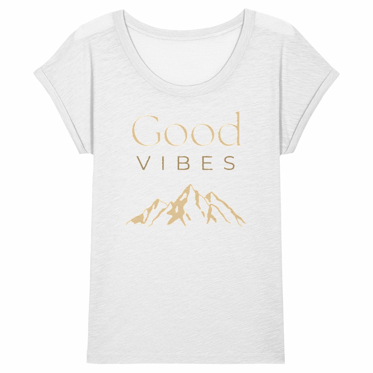 Image back T-shirt Femme Slub - Good Vibes Montagnes