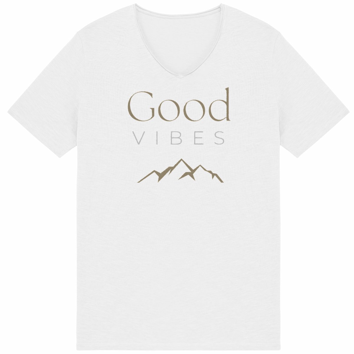 Image back T-shirt Homme Slub - Good Vibes - Montganes foncées