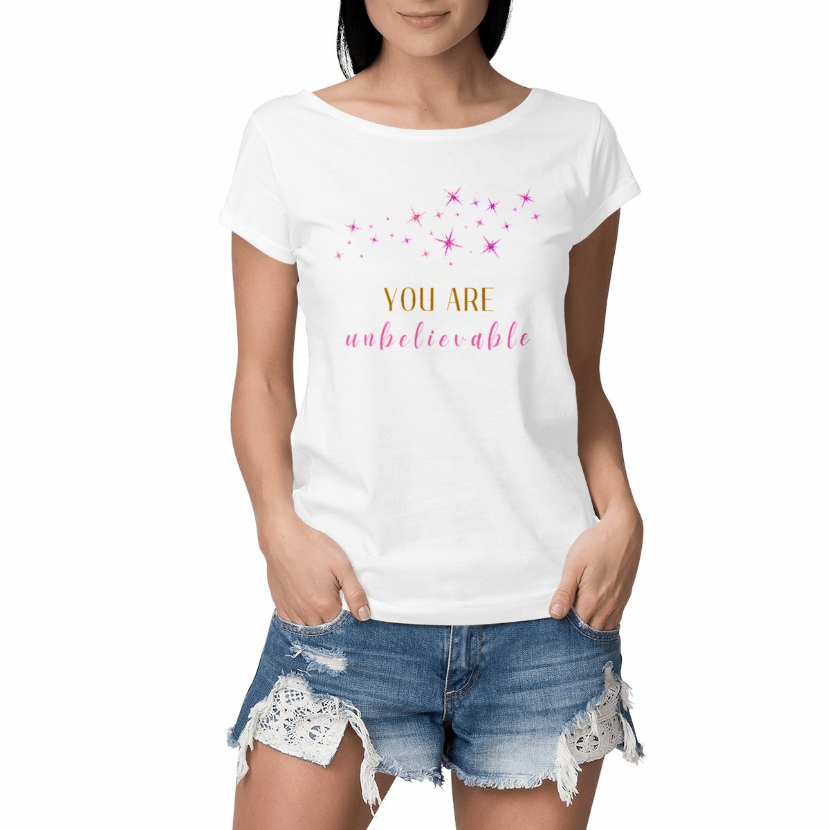 Image front T-shirt Femme Slub - You are unbelieavable