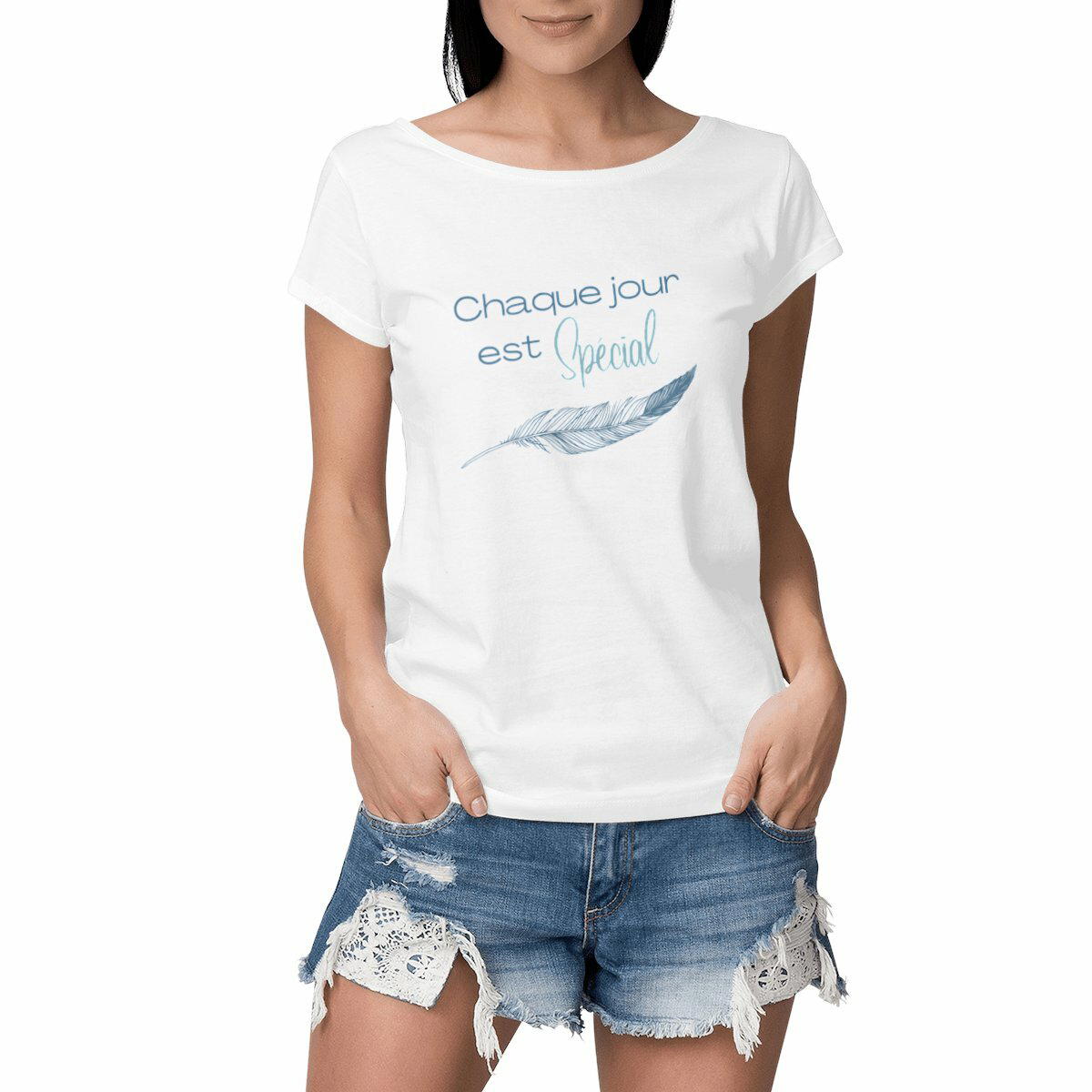 Image front T-shirt Femme Slub - Chaque jour est Spécial