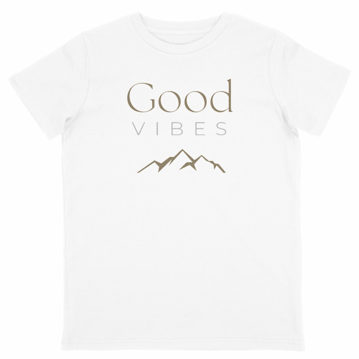 Image back T-shirt Enfant - Good Vibes - Montagnes foncées