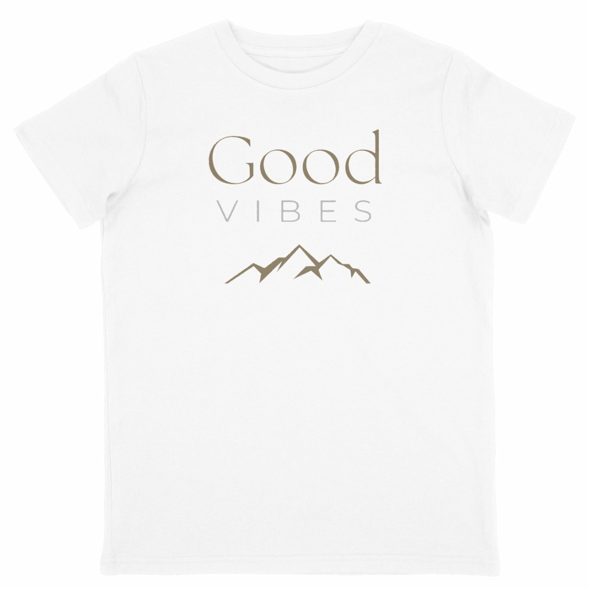 Image back T-shirt Enfant - Good Vibes - Montagnes foncées