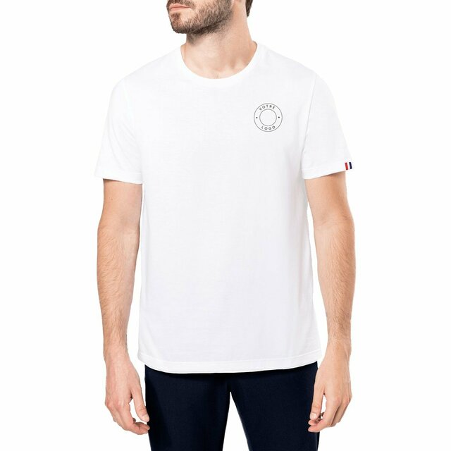 Image front T-shirt Homme Made in France 100% coton organique personnalisable 