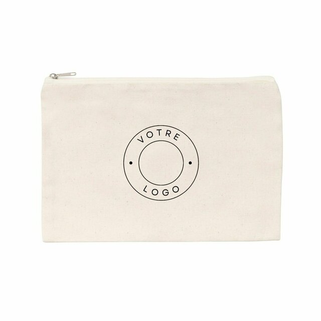 Image back Pochette éco-responsable personnalisable en coton recyclé