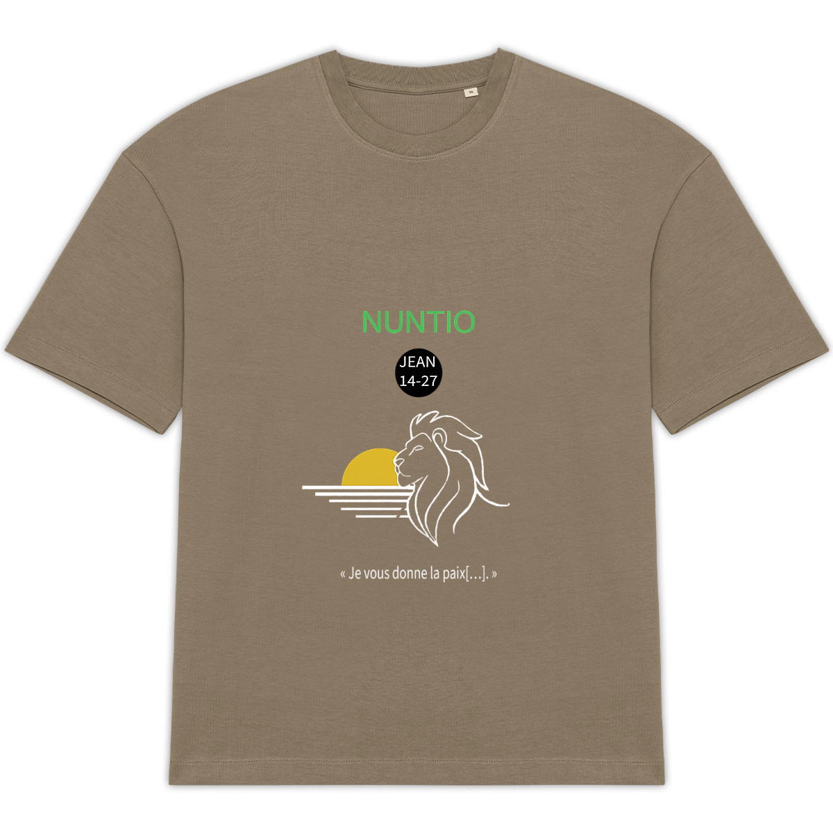 Image back 🦁 T-shirt Unisexe Oversized "Refuge de Paix"