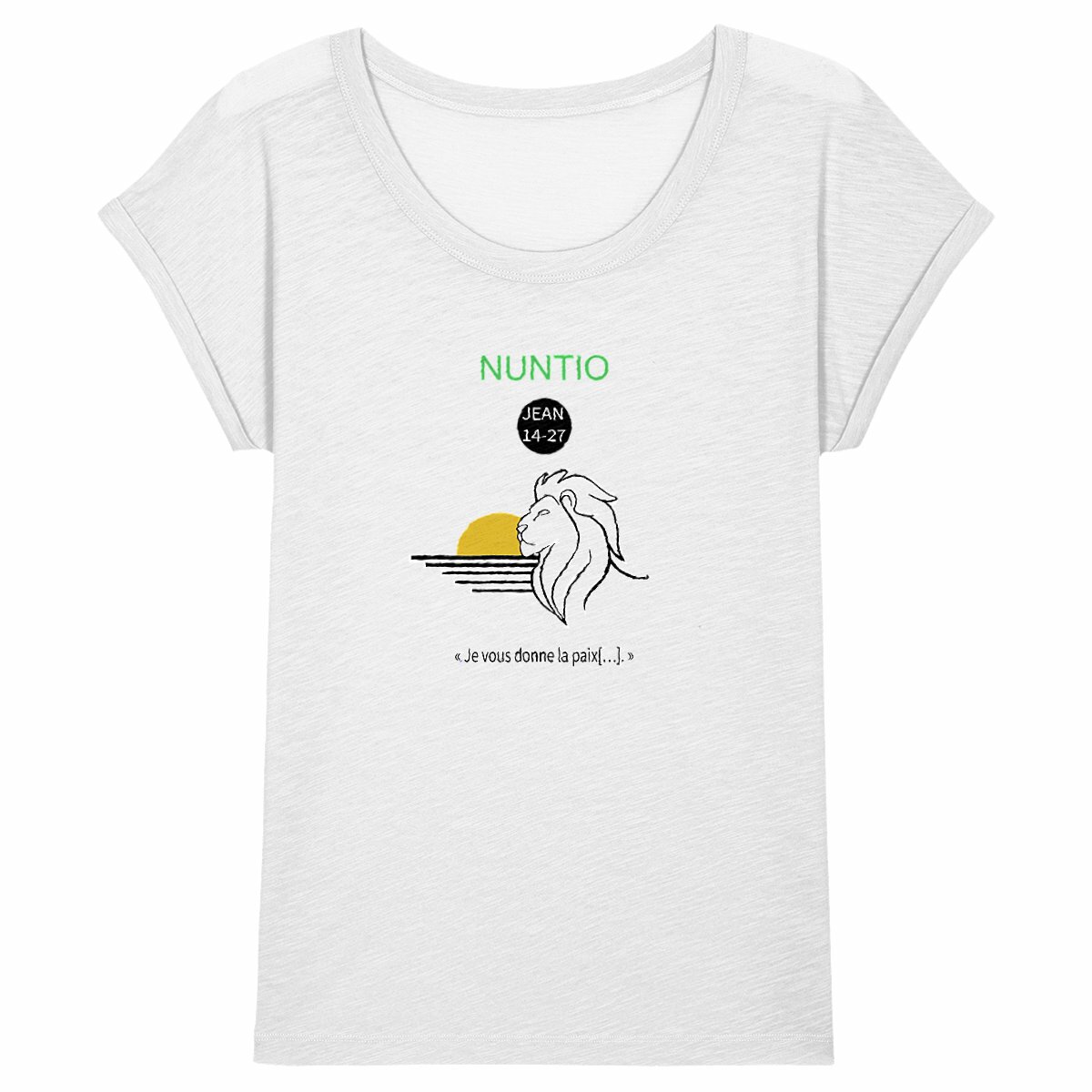 Image back 🦁 T-shirt "Horizon de Paix" femme