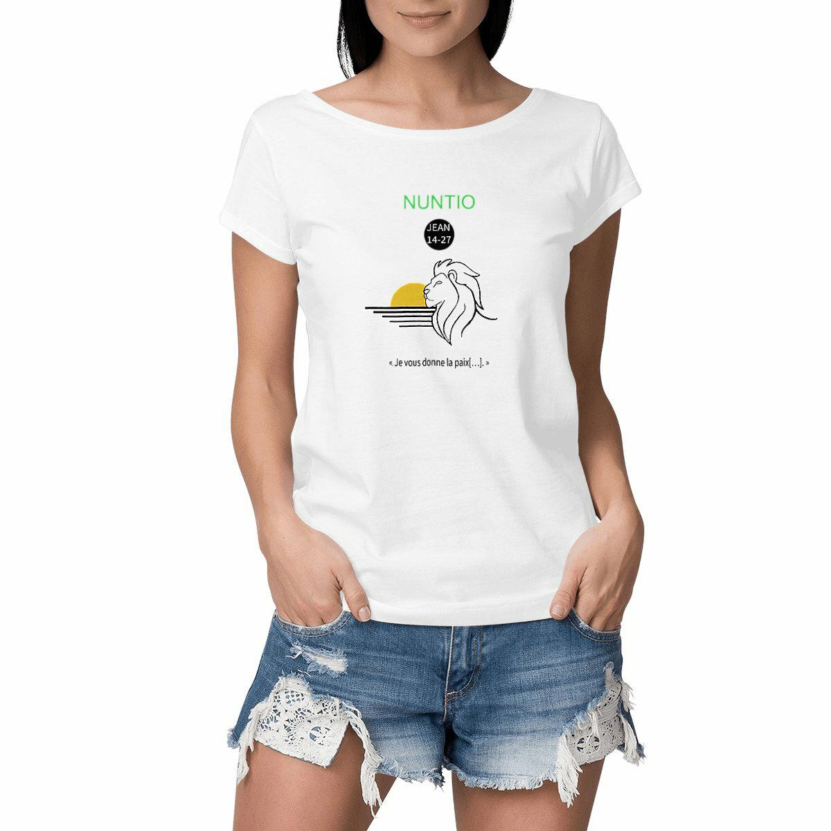 Image front 🦁 T-shirt "Horizon de Paix" femme