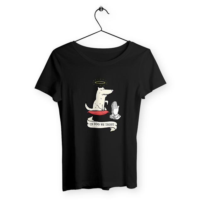 Image back IN DOG WE TRUST Fitted t-shirt
