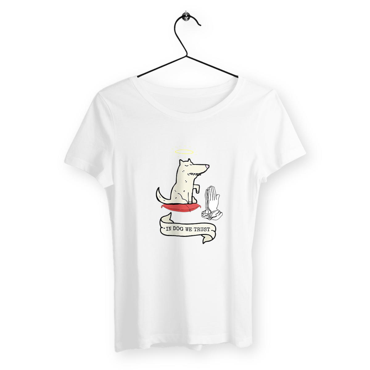 Image front IN DOG WE TRUST Fitted t-shirt
