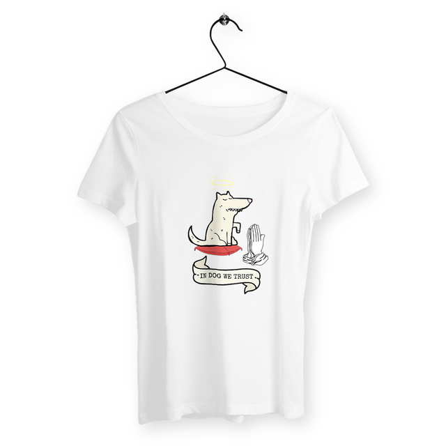 Image front IN DOG WE TRUST Fitted t-shirt