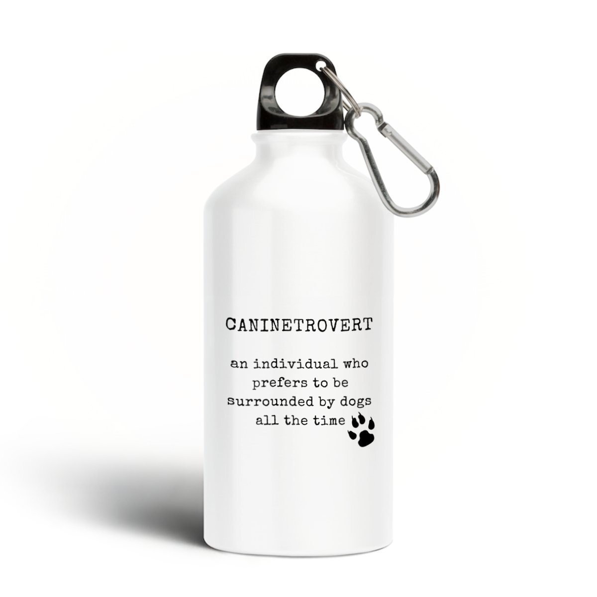 Image front CANINETROVERT Aluminium water bottle