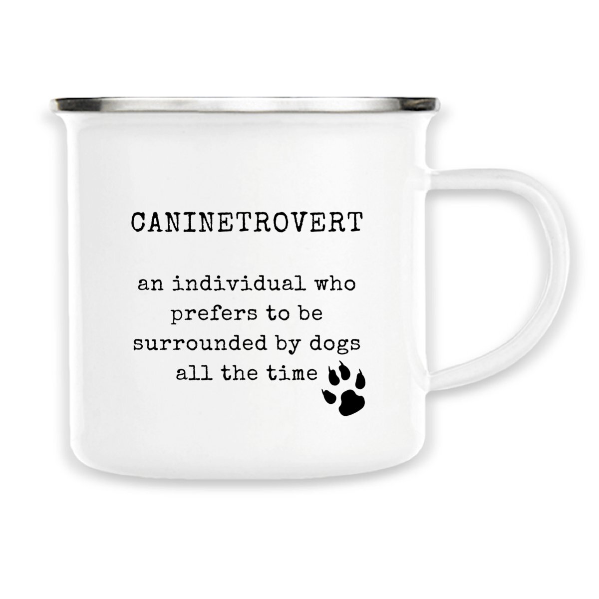 Image front CANINETROVERT Vintage style enamel mug