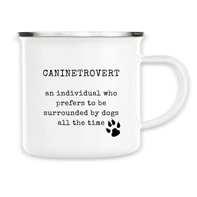 Image front CANINETROVERT Vintage style enamel mug