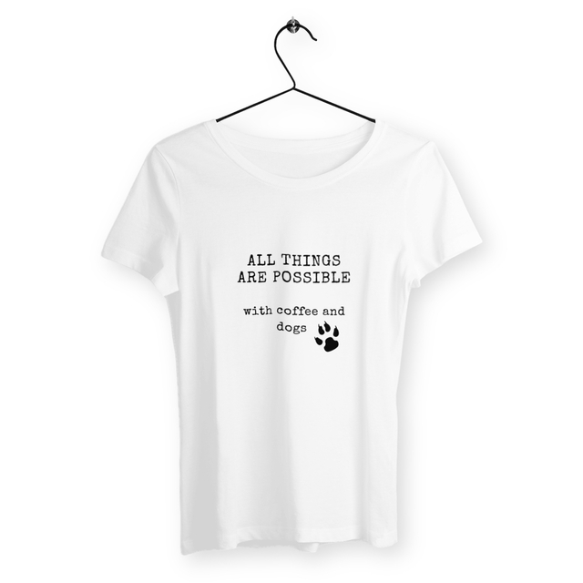 Image front ALL THINGS ARE POSSIBLE Fitted t-shirt